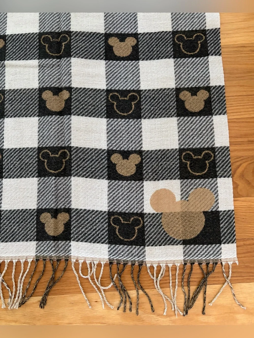 Scarf Mickey Mouse Fringed Large New